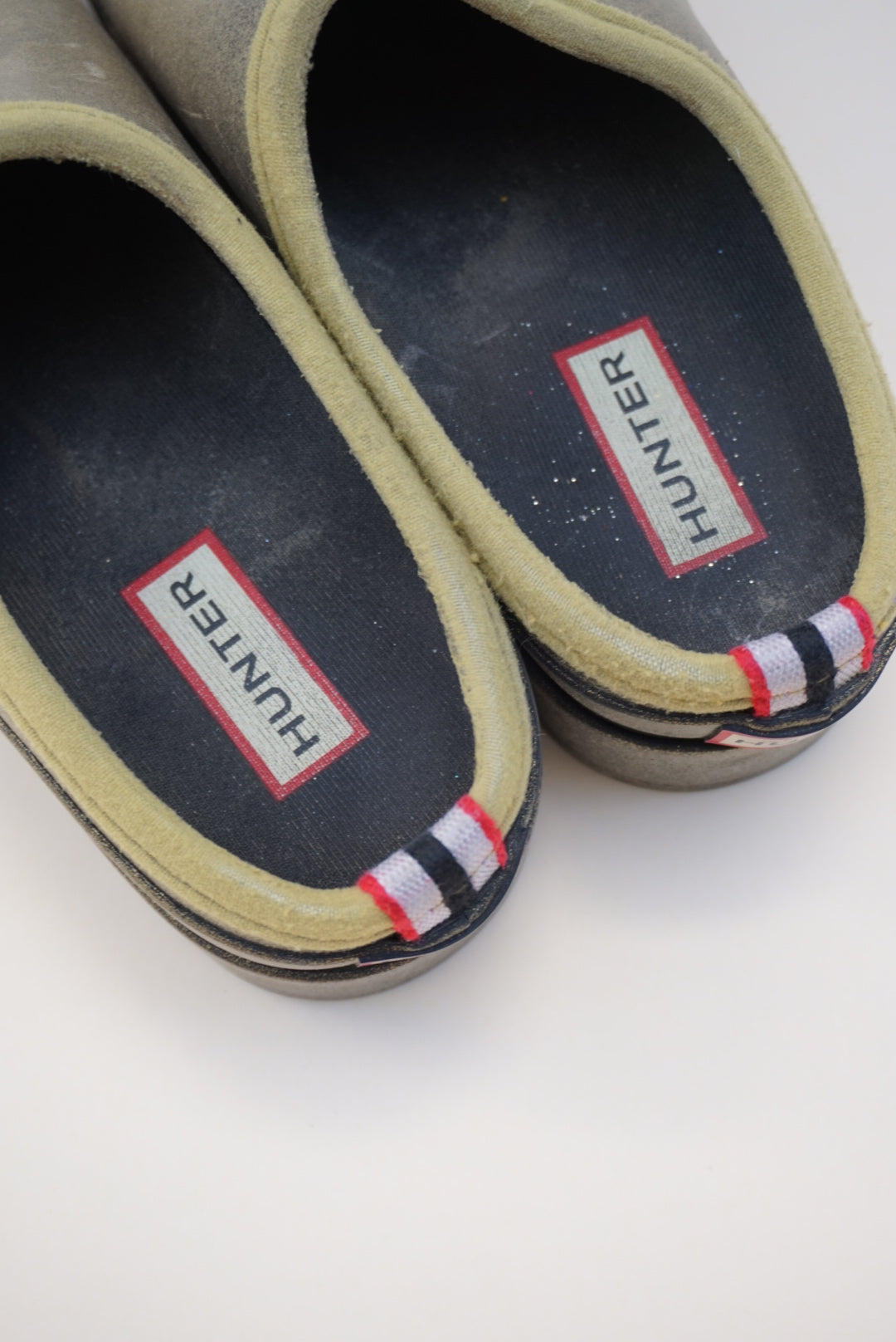 "Hunter" Gold Metallic Play Slip On Clogs - Size 5