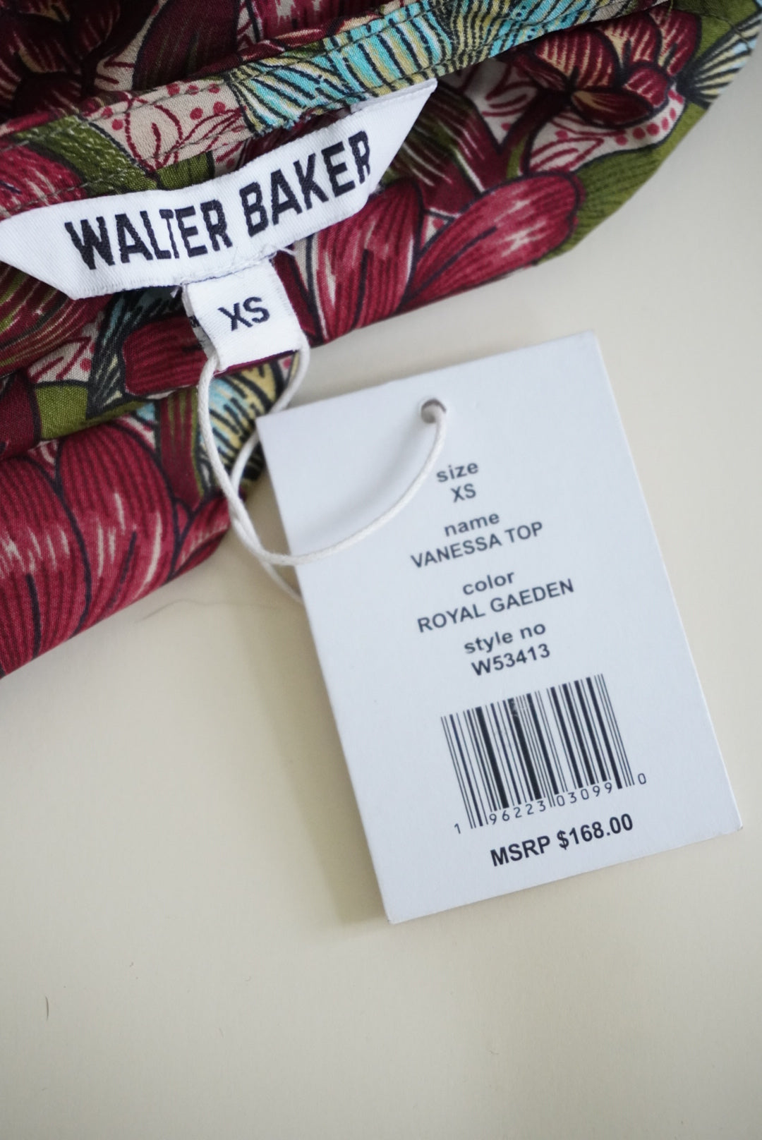 Walter Baker Floral Royal Garden Vanessa Blouse NWT - SIze XS
