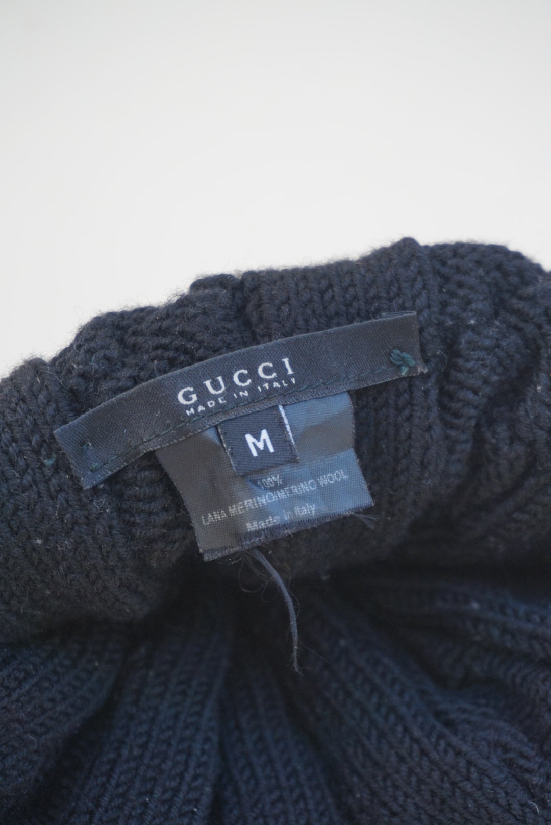 “Gucci” Wool Web Knit Beanie -Size Medium
