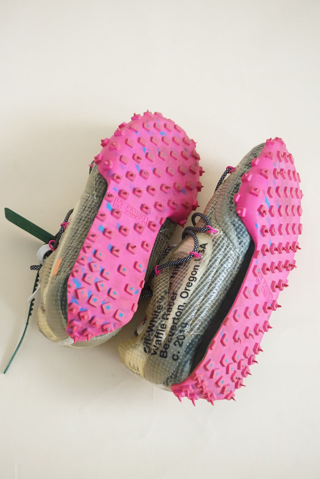 Off-White Womens Waffle Fuchsia Racer Sneakers - Size 8.5