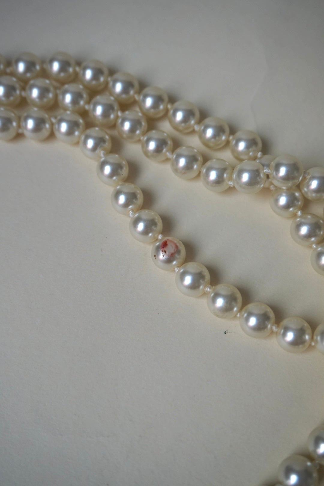 Vintage Tiered Layered Faux Pearl Costume Necklace