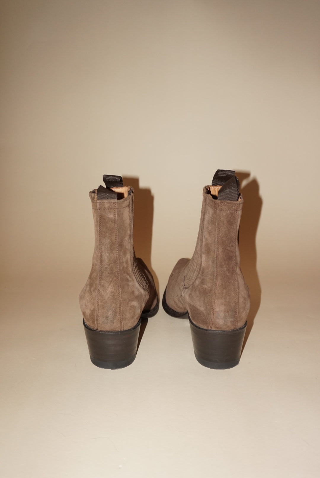 Ann Mashburn Short Brown Suede Cowboy Boot NWOT - Size EU 39
