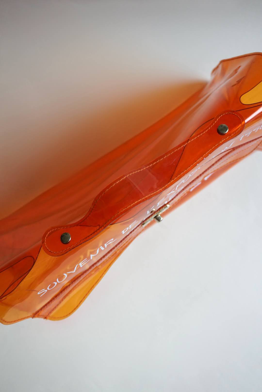 "Hermes" Vinyl Kelly 1998 Orange Beach Bag Souvenir De L'Exposition