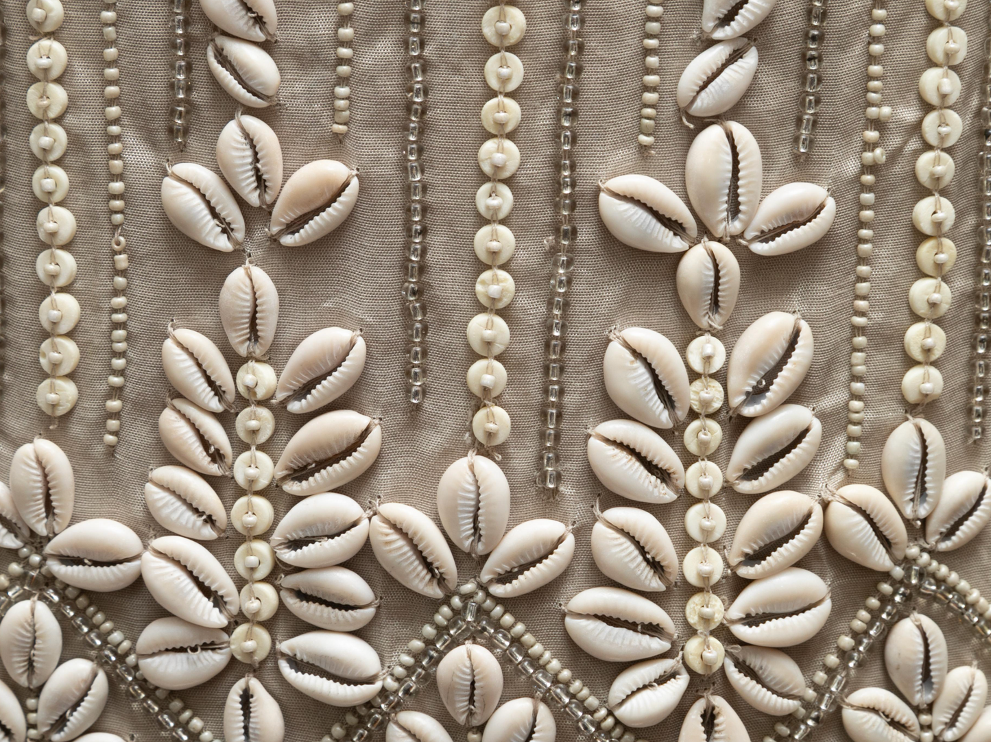 All Saints Beige Skallein Sea Shell Embellished Embroidered Tank Slip Dress - Size 6